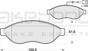 Akebono AN-4770WKE - Set placute frana,frana disc aaoparts.ro