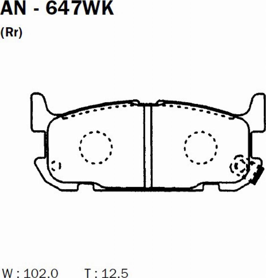 Akebono AN-647WK - Set placute frana,frana disc aaoparts.ro