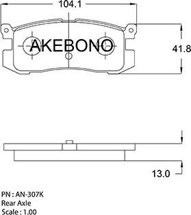 Akebono AN-250KE - Set placute frana,frana disc aaoparts.ro
