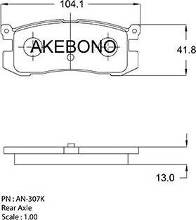 Akebono AN-250K - Set placute frana,frana disc aaoparts.ro