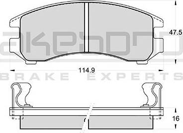 Akebono AN-213K - Set placute frana,frana disc aaoparts.ro