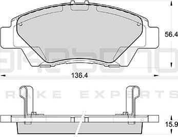 Akebono AN-763WK - Set placute frana,frana disc aaoparts.ro