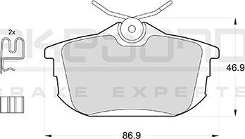Akebono AN-739WK - Set placute frana,frana disc aaoparts.ro