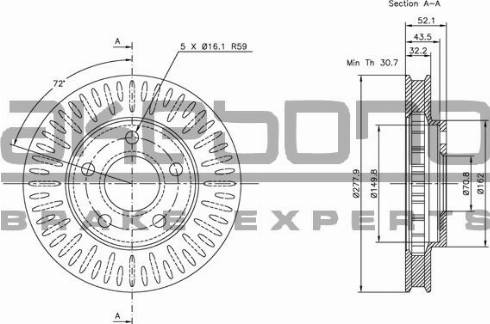 Akebono BN-0933E - Disc frana aaoparts.ro