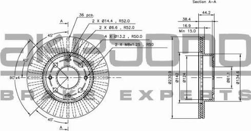 Akebono BN-0972 - Disc frana aaoparts.ro