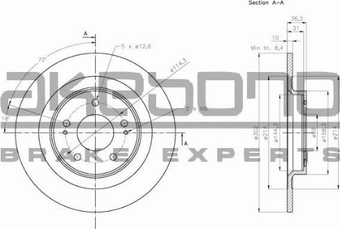 Akebono BN-0666 - Disc frana aaoparts.ro