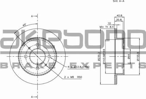 Akebono BN-0682E - Disc frana aaoparts.ro