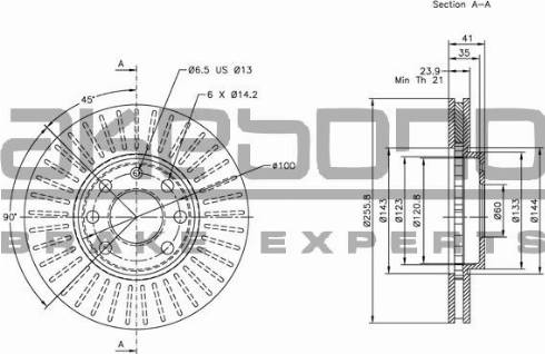 Akebono BN-0058E - Disc frana aaoparts.ro