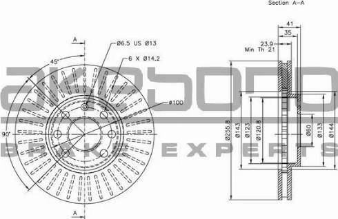 Akebono BN-0058 - Disc frana aaoparts.ro