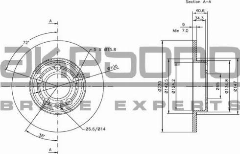 Akebono BN-0004 - Disc frana aaoparts.ro