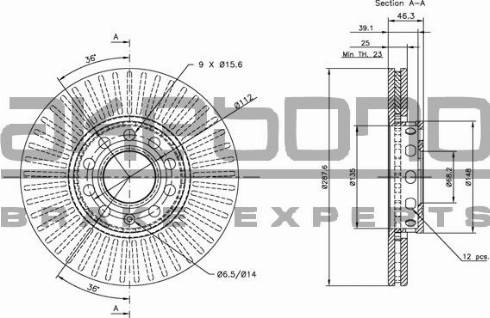 Akebono BN-0014 - Disc frana aaoparts.ro