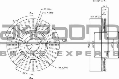 Akebono BN-0010 - Disc frana aaoparts.ro
