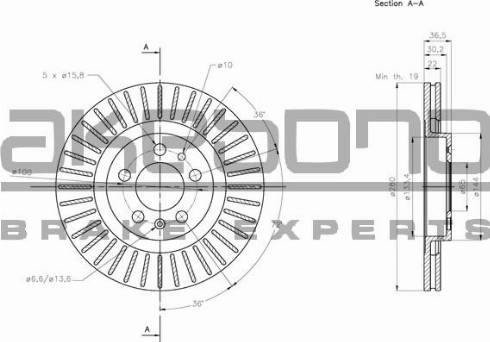 Akebono BN-0012 - Disc frana aaoparts.ro