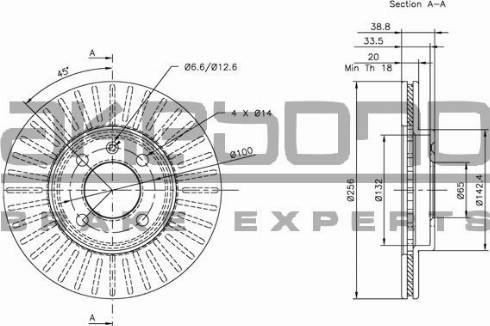 Akebono BN-0034 - Disc frana aaoparts.ro