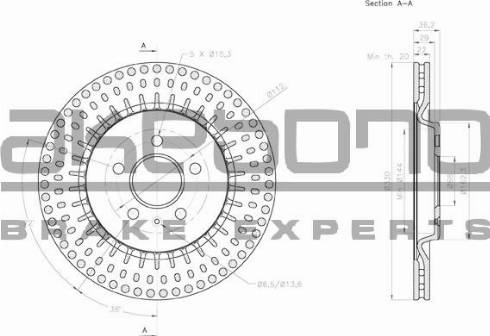 Akebono BN-0073E - Disc frana aaoparts.ro