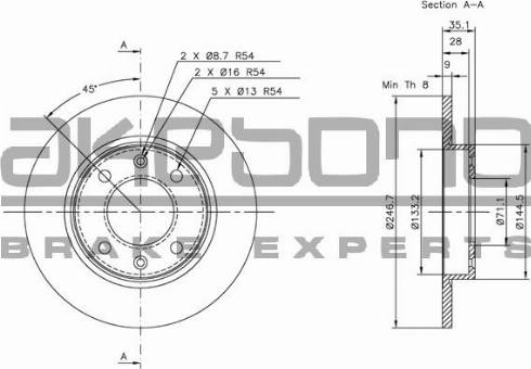 Akebono BN-0072 - Disc frana aaoparts.ro