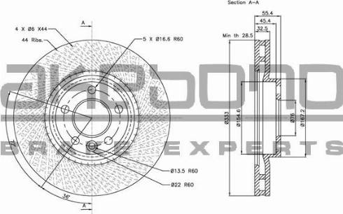 Akebono BN-0147 - Disc frana aaoparts.ro