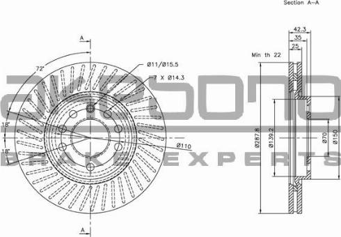 Akebono BN-0154E - Disc frana aaoparts.ro