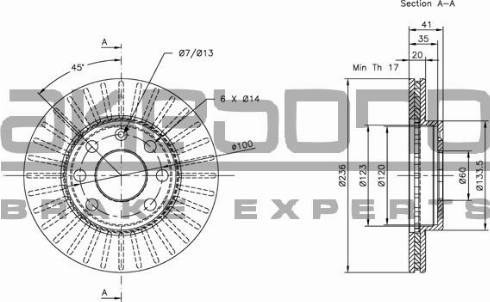 Akebono BN-0102 - Disc frana aaoparts.ro