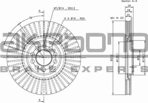 Akebono BN-0115 - Disc frana aaoparts.ro
