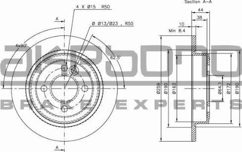 Akebono BN-0124 - Disc frana aaoparts.ro
