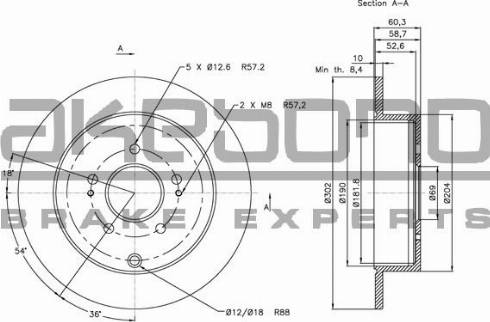 Akebono BN-0898E - Disc frana aaoparts.ro