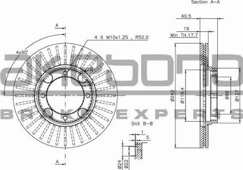 Akebono BN-0851 - Disc frana aaoparts.ro