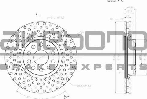 Akebono BN-0268 - Disc frana aaoparts.ro