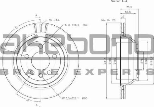 Akebono BN-0211 - Disc frana aaoparts.ro