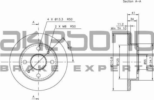 Akebono BN-0722E - Disc frana aaoparts.ro