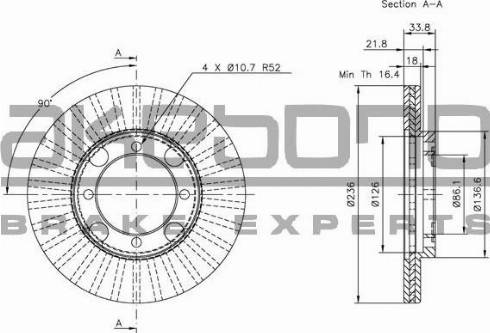 Akebono BN-1063 - Disc frana aaoparts.ro