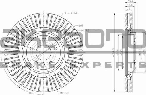 Akebono BN-1021 - Disc frana aaoparts.ro
