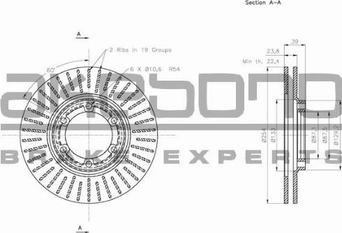 Akebono BN-1079 - Disc frana aaoparts.ro