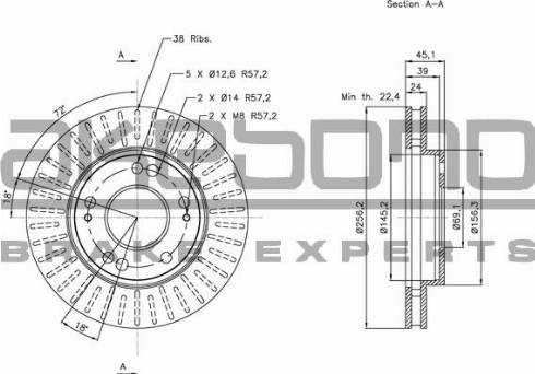 Akebono BN-1170 - Disc frana aaoparts.ro