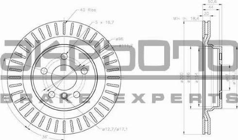 Akebono BN-1249 - Disc frana aaoparts.ro
