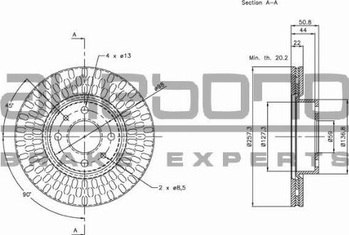 Akebono BN-1269E - Disc frana aaoparts.ro