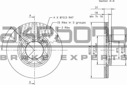 Akebono BN-1234E - Disc frana aaoparts.ro