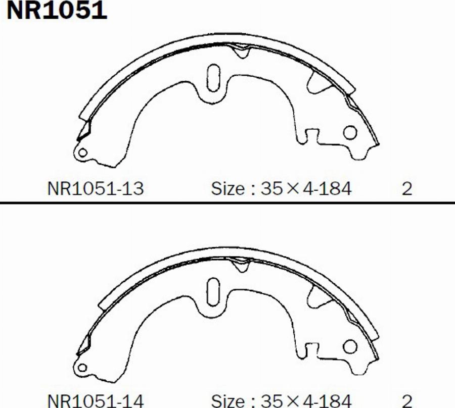 Akebono NR1051 - Set saboti frana aaoparts.ro