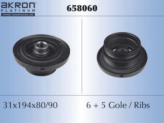 AKRON-MALÒ 658060 - Fulie curea, arbore cotit aaoparts.ro