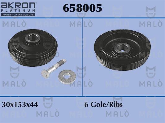 AKRON-MALÒ 658005 - Fulie curea, arbore cotit aaoparts.ro