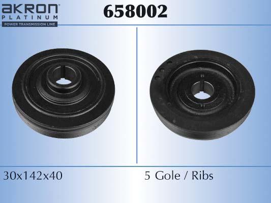 AKRON-MALÒ 658002 - Fulie curea, arbore cotit aaoparts.ro