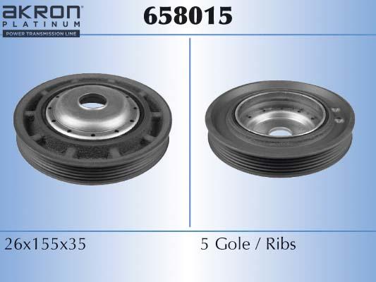 AKRON-MALÒ 658015 - Fulie curea, arbore cotit aaoparts.ro