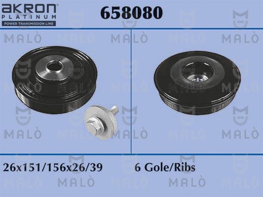 AKRON-MALÒ 658080 - Fulie curea, arbore cotit aaoparts.ro