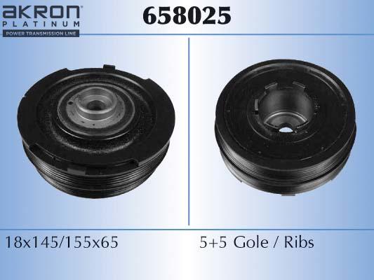 AKRON-MALÒ 658025 - Fulie curea, arbore cotit aaoparts.ro