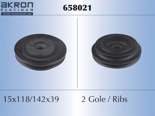 AKRON-MALÒ 658021 - Fulie curea, arbore cotit aaoparts.ro