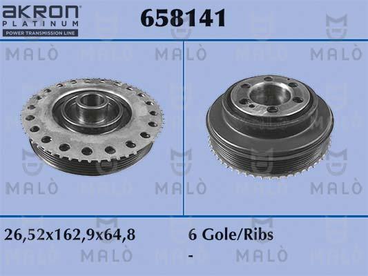 AKRON-MALÒ 658141 - Fulie curea, arbore cotit aaoparts.ro