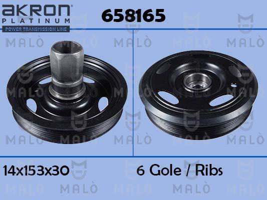 AKRON-MALÒ 658165 - Fulie curea, arbore cotit aaoparts.ro