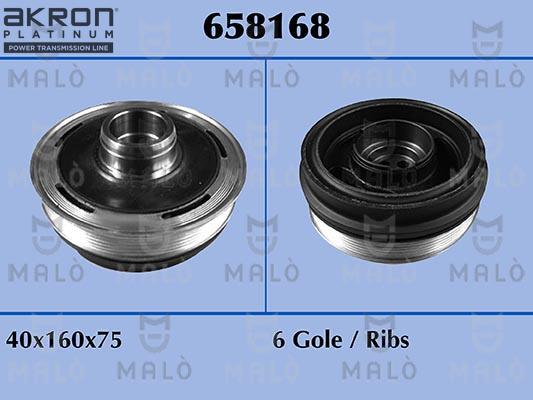 AKRON-MALÒ 658168 - Fulie curea, arbore cotit aaoparts.ro