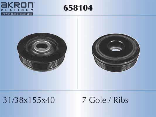 AKRON-MALÒ 658104 - Fulie curea, arbore cotit aaoparts.ro