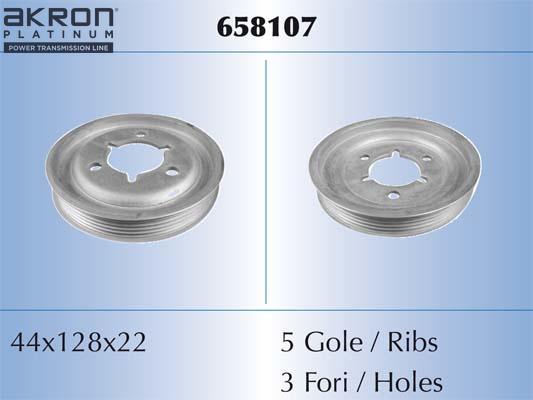 AKRON-MALÒ 658107 - Fulie curea, arbore cotit aaoparts.ro